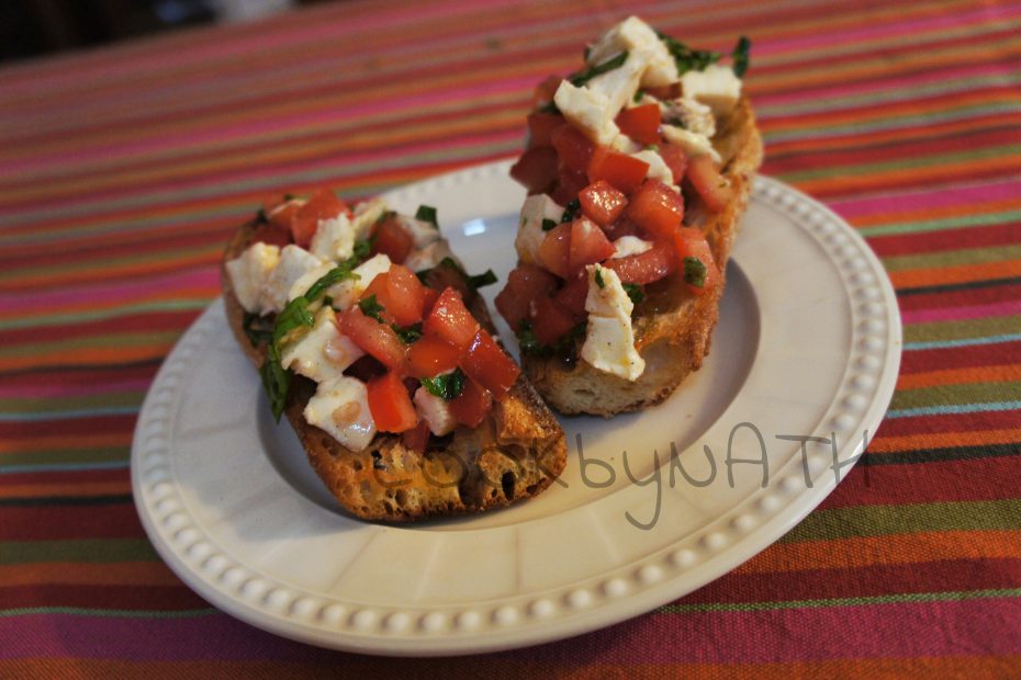 Bruschetta tomates mozzarella